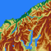 Nearby Forecast Locations - Mt Aspiring NP - 