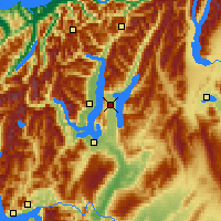 Nearby Forecast Locations - Lake Hāwea - 