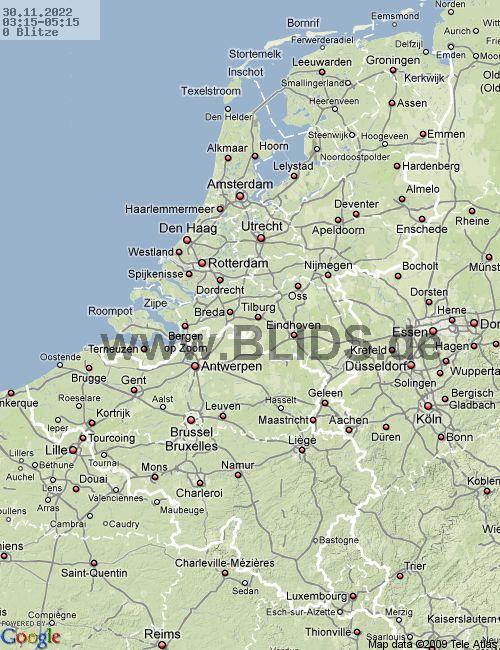 Αστραπές Ολλανδία 04:15 UTC Τετ, 30.11.2022