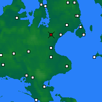 Nearby Forecast Locations - Ροσκίλντε - Χάρτης