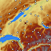 Nearby Forecast Locations - Fribourg Posieux - Χάρτης