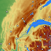 Nearby Forecast Locations - La Dôle - Χάρτης