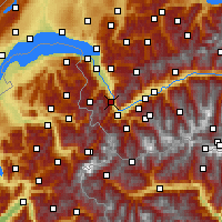 Nearby Forecast Locations - Evionnaz - Χάρτης