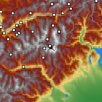 Nearby Forecast Locations - Monte Rosa-Plattje - Χάρτης