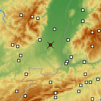 Nearby Forecast Locations - Μυλούζ - Χάρτης