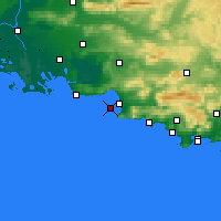 Nearby Forecast Locations - Cap Pomègues - Χάρτης