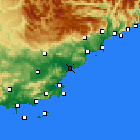 Nearby Forecast Locations - Fréjus - Χάρτης