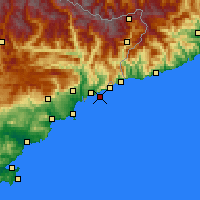 Nearby Forecast Locations - Cap Ferrat - Χάρτης