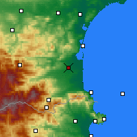 Nearby Forecast Locations - Περπινιάν - Χάρτης
