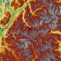 Nearby Forecast Locations - Valfréjus - Χάρτης