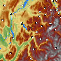 Nearby Forecast Locations - La Clusaz - Χάρτης