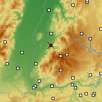 Nearby Forecast Locations - Φράιμπουργκ - Χάρτης