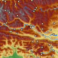 Nearby Forecast Locations - Σπίτταλ αν ντερ Ντράου - Χάρτης