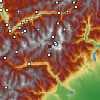 Nearby Forecast Locations - Pian Rosa - Χάρτης