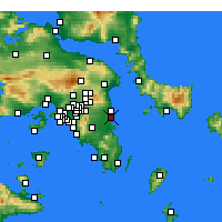 Nearby Forecast Locations - Αρτέμιδα Αττικής - Χάρτης