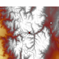 Nearby Forecast Locations - Puente del Inca - Χάρτης