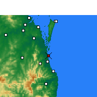 Nearby Forecast Locations - Gold Coast Seaway - Χάρτης