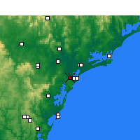 Nearby Forecast Locations - Newcastle Uni - Χάρτης