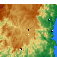 Nearby Forecast Locations - Bombala - Χάρτης