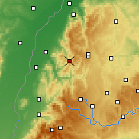 Nearby Forecast Locations - Bad Peterstal-Griesbach - Χάρτης