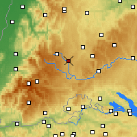Nearby Forecast Locations - Φίλινγκεν-Σβένινγκεν - Χάρτης