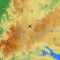 Nearby Forecast Locations - Ρόττβαϊλ - Χάρτης