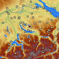 Nearby Forecast Locations - Wetzikon - Χάρτης