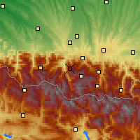 Nearby Forecast Locations - Hautacam - Χάρτης