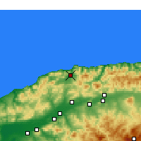 Nearby Forecast Locations - Sidi Akkacha - Χάρτης