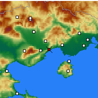 Nearby Forecast Locations - Καβάλα - Χάρτης