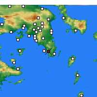 Nearby Forecast Locations - Ανάβυσσος Αττικής - Χάρτης