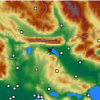Nearby Forecast Locations - ος Κερκίνης - Χάρτης