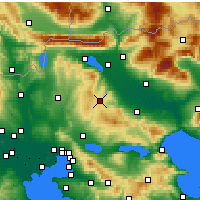 Nearby Forecast Locations - ος Λαχανά - Χάρτης
