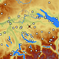 Nearby Forecast Locations - Βίντερτουρ - Χάρτης