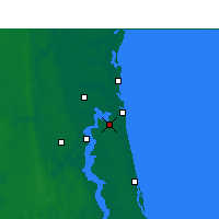 Nearby Forecast Locations - Τζάκσονβιλ - Χάρτης