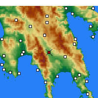 Nearby Forecast Locations - Αρχαία Σπάρτη - Χάρτης