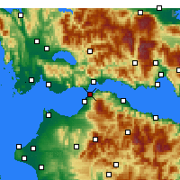 Nearby Forecast Locations - ος Ρίου - Χάρτης