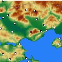 Nearby Forecast Locations - ος Ροδολίβους - Χάρτης