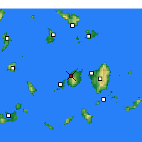 Nearby Forecast Locations - Αλυκή Πάρου - Χάρτης