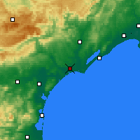 Nearby Forecast Locations - Vias - Χάρτης