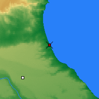 Nearby Forecast Locations - Caleta Olivia - Χάρτης