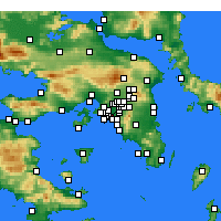 Nearby Forecast Locations - Καλλιθέα Αττικής - Χάρτης