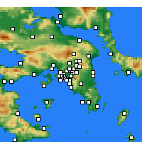 Nearby Forecast Locations - Ζωγράφου Αττικής - Χάρτης