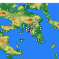Nearby Forecast Locations - Παλαιό Φάληρο - Χάρτης