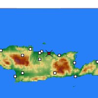 Nearby Forecast Locations - ος Γουβών - Χάρτης