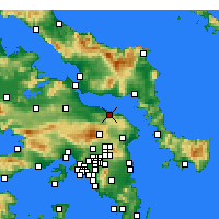 Nearby Forecast Locations - Κάλαμος Αττικής - Χάρτης