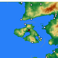 Nearby Forecast Locations - Καλλονή Λέσβου - Χάρτης