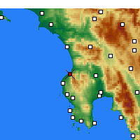 Nearby Forecast Locations - Κυπαρισσία - Χάρτης