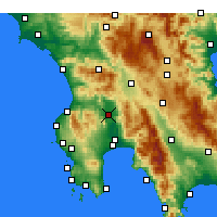 Nearby Forecast Locations - Μελιγαλάς - Χάρτης
