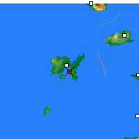 Nearby Forecast Locations - Μούδρος Λήμνου - Χάρτης